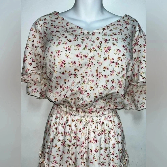 Hint of Blush Roses and Ruffles Dress Size 1X - Picture 2 of 5